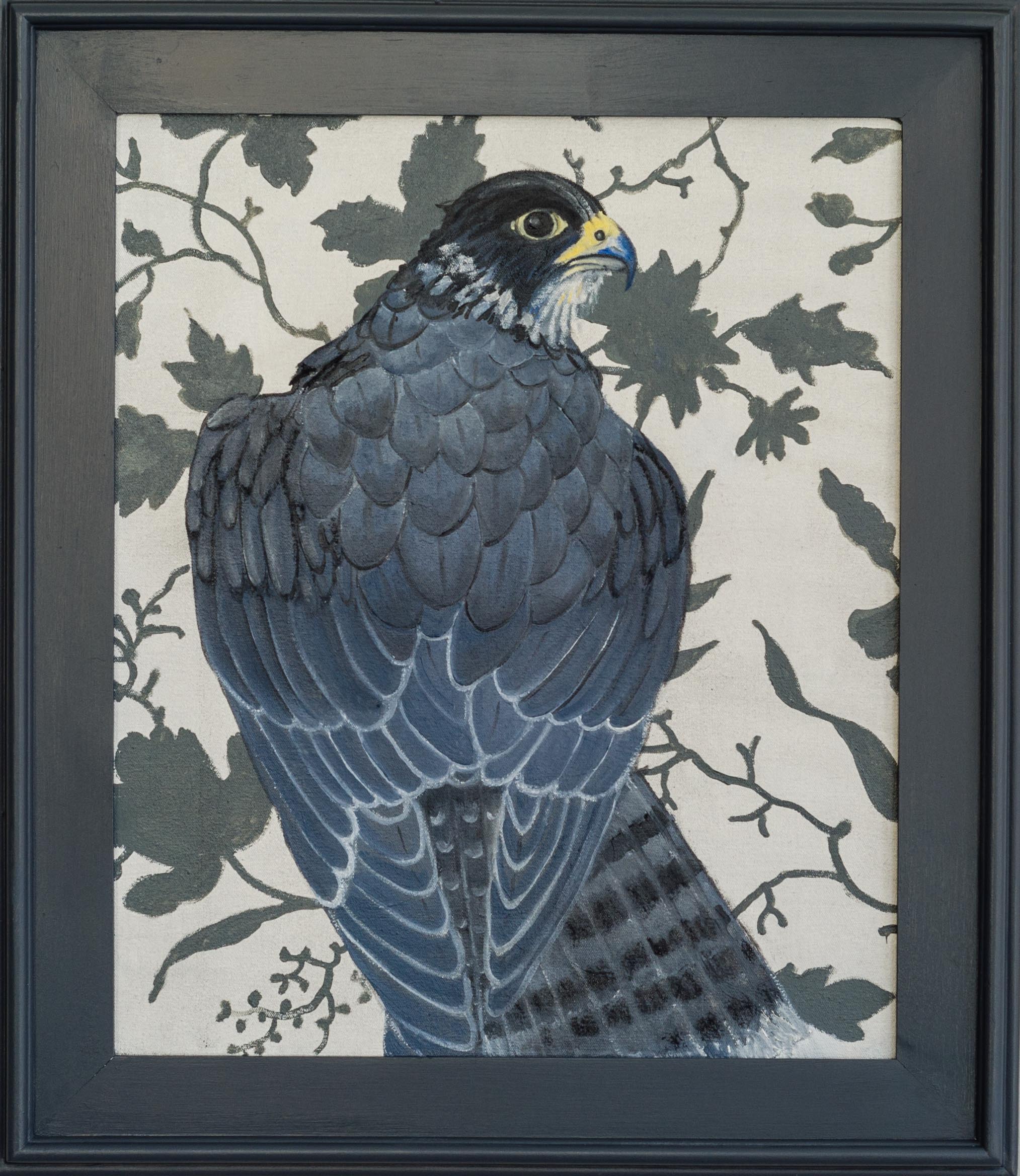 Peregrine Falcon - 30x26 (framed) - Oil on canvas -web