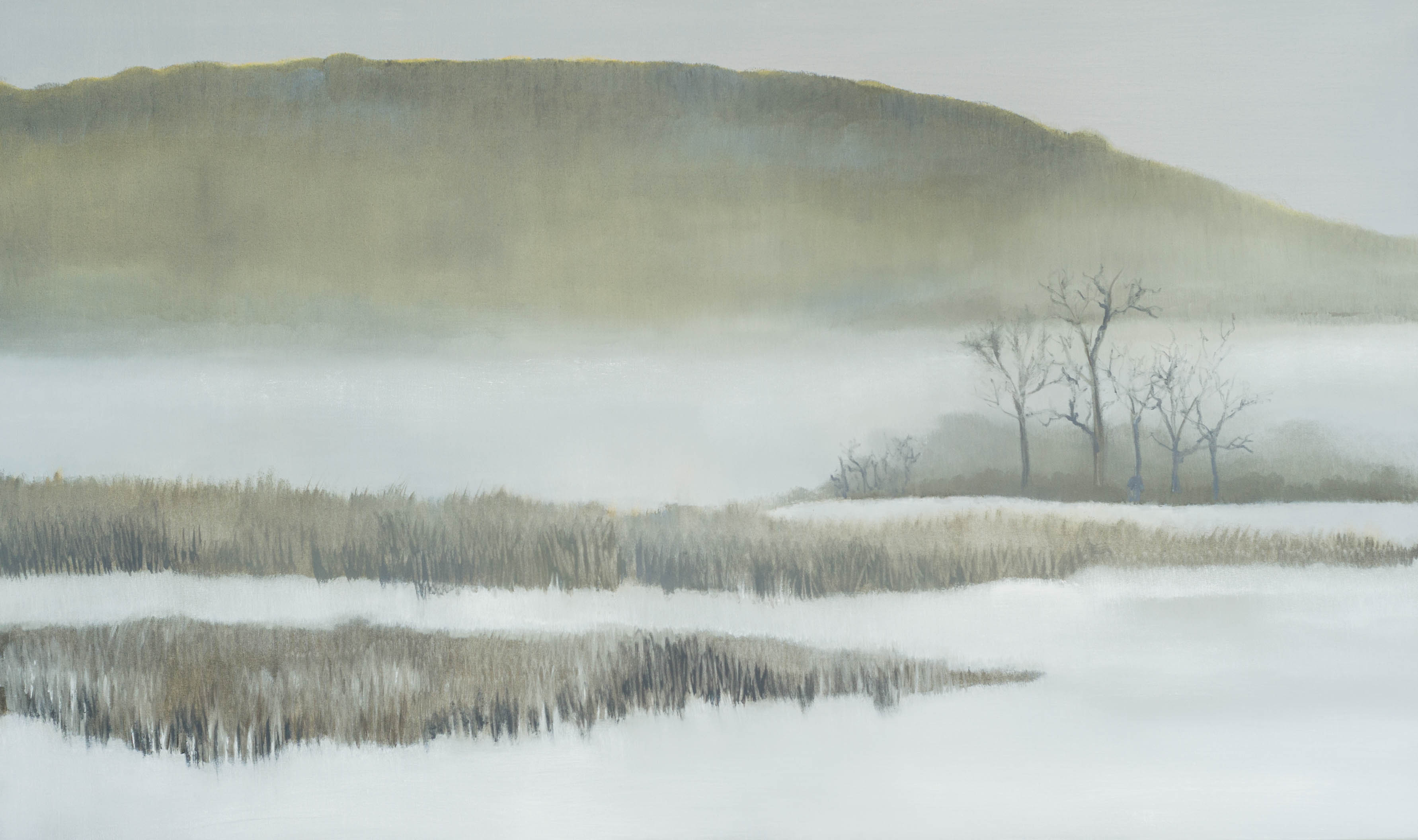 Snowy Day on the River - 36x60 - 2015