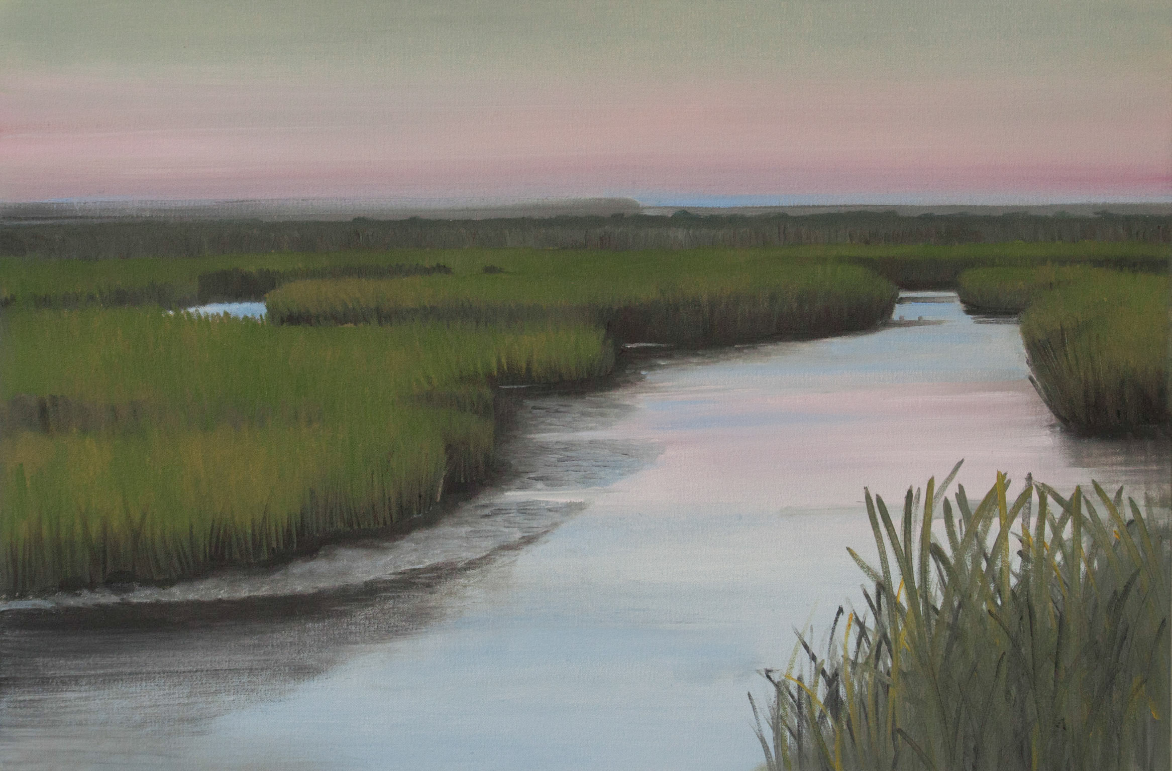 Sundown on the Marsh 24x36-2